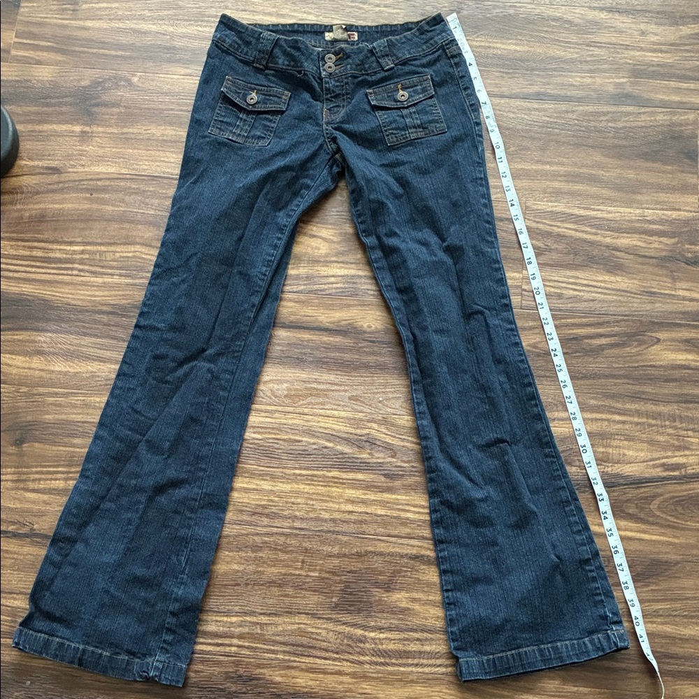 Source Unknown; Dark Blue Wide Leg Jeans